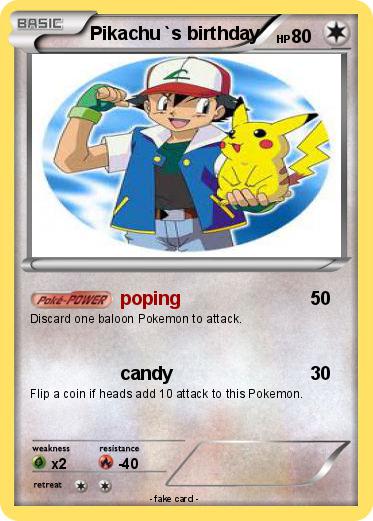 Pokemon Pikachu `s birthday