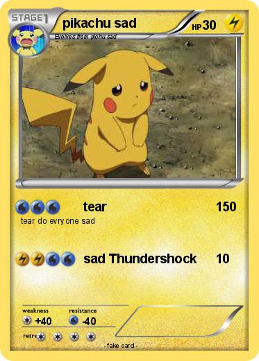Pokemon pikachu sad