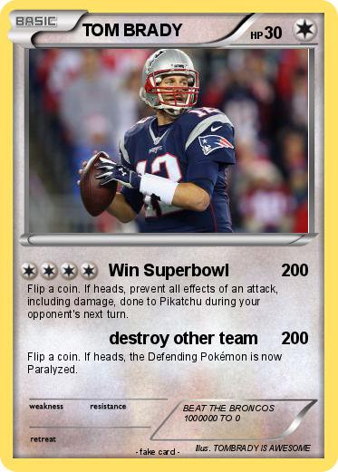 Pokemon TOM BRADY