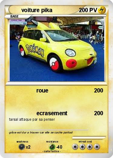 Pokemon voiture pika