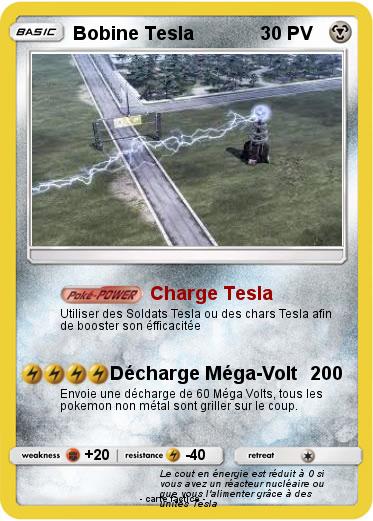 Pokemon Bobine Tesla