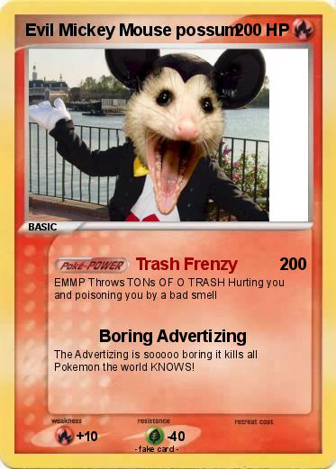 Pokemon Evil Mickey Mouse possum