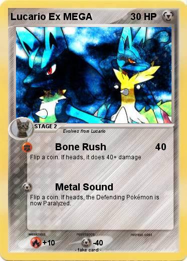 Pokemon Lucario Ex MEGA