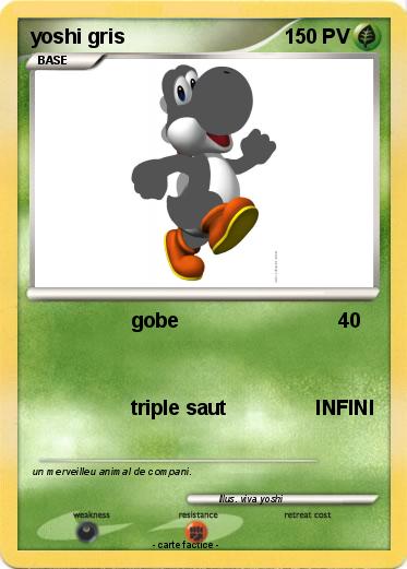 Pokemon yoshi gris