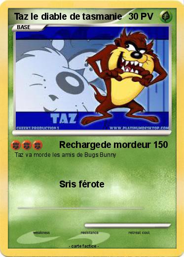Pokemon Taz le diable de tasmanie