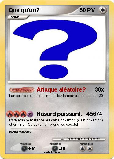 Pokemon Quelqu'un?