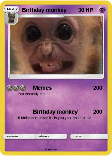 Pokemon Birthday monkey