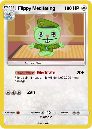 Pokemon Flippy Meditating