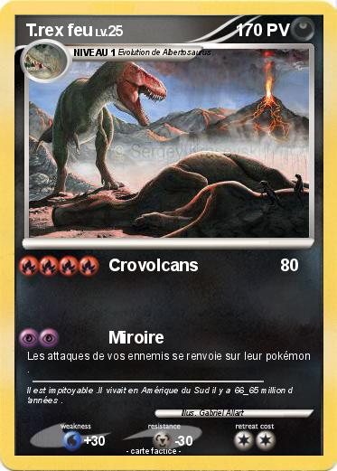 Pokemon T.rex feu