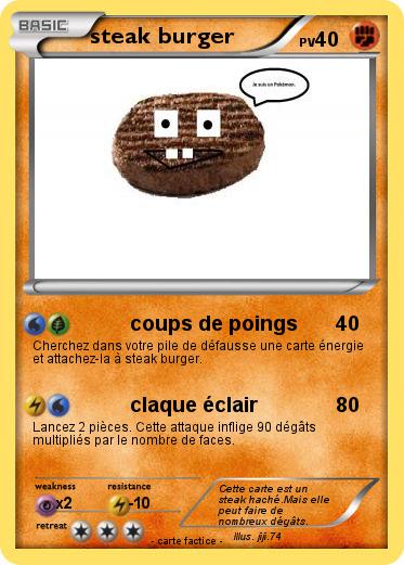 Pokemon steak burger