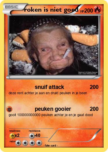Pokemon roken is niet goed