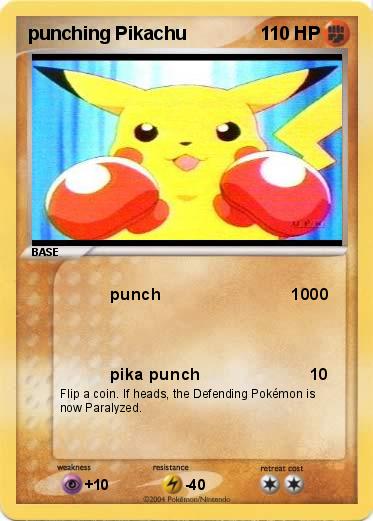 Pokemon punching Pikachu