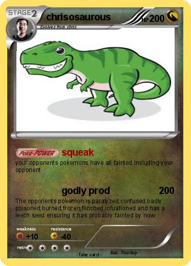 Pokemon chrisosaurous