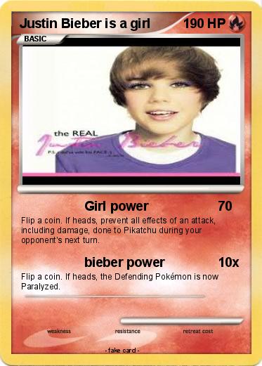 Pokemon Justin Bieber is a girl