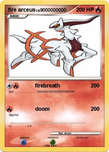 Pokemon fire arceus