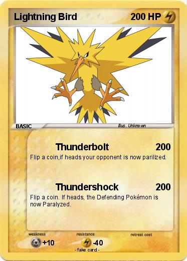 Pokemon Lightning Bird