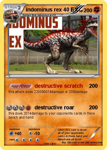 Pokemon indominus rex 40 EX