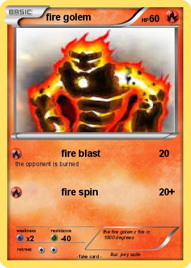 Pokemon fire golem