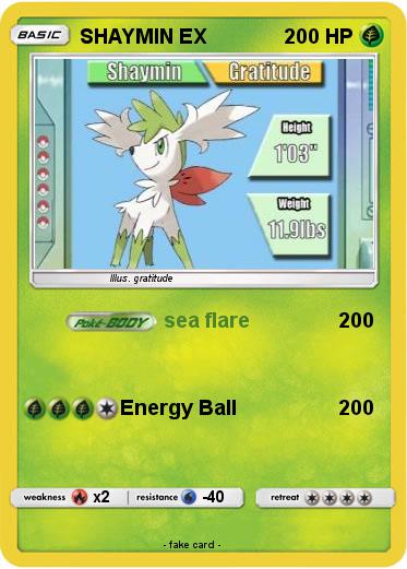 Pokemon SHAYMIN EX