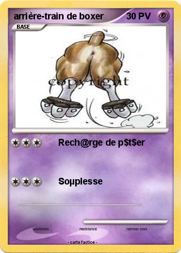 Pokemon arrière-train de boxer