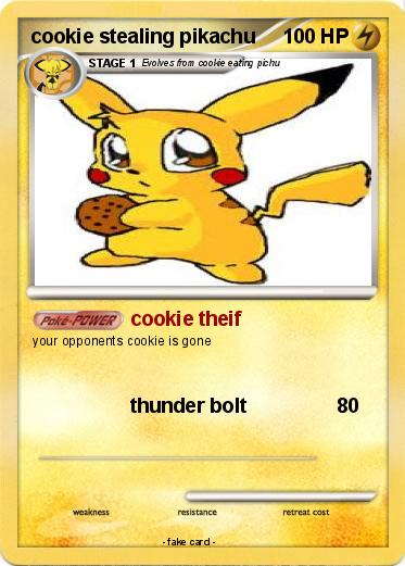Pokemon cookie stealing pikachu