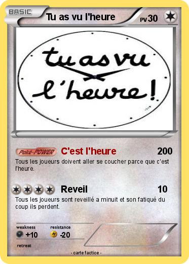 Pokemon Tu as vu l'heure