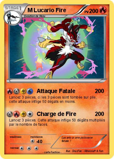 Pokemon M Lucario Fire