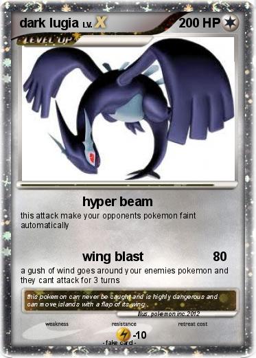 Pokemon dark lugia