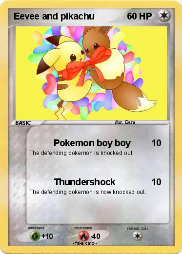 Pokemon Eevee and pikachu