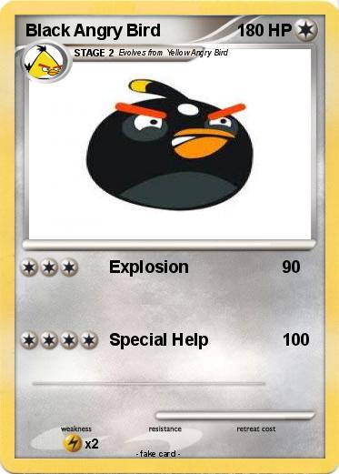 Pokemon Black Angry Bird