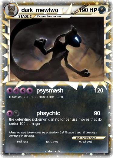 Pokemon dark  mewtwo