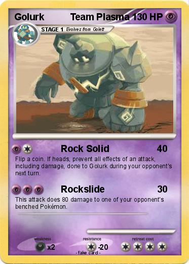 Pokemon Golurk          Team Plasma