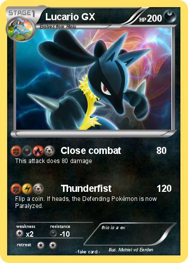 Pokémon Lucario Gx Close Combat My Pokemon Card