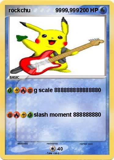 Pokémon rockchu 9999 999 999 - g scale 8888888888888 - My Pokemon Card