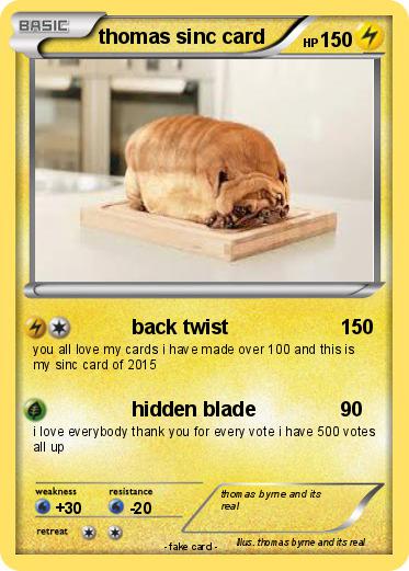 Pokemon thomas sinc card