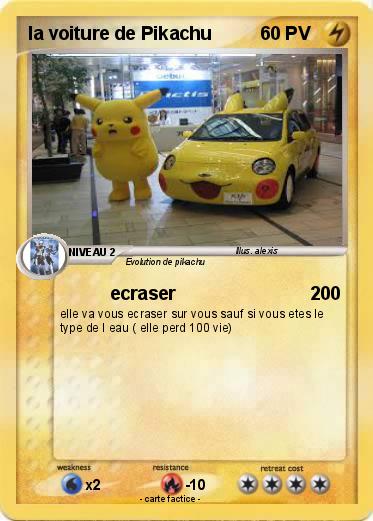Pokemon la voiture de Pikachu