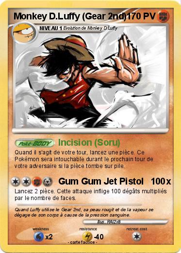 Pokemon Monkey D.Luffy (Gear 2nd)