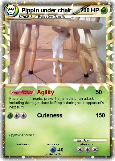 Pokemon Pippin under chair