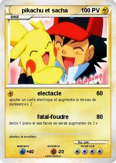 Pokemon pikachu et sacha