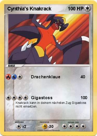Pokemon Cynthia's Knakrack