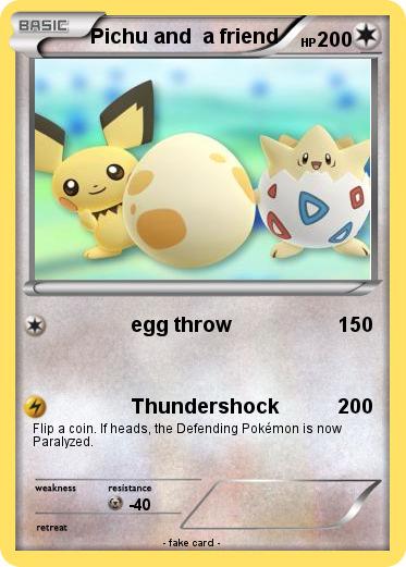 Pokemon Pichu and  a friend