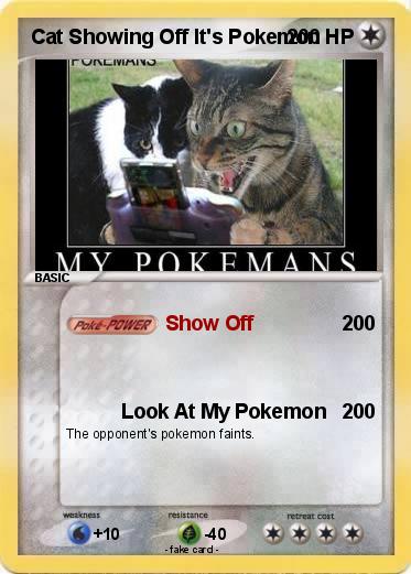 Pokemon Cat Showing Off It's Pokemon