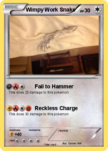 Pokemon Wimpy Work Snake