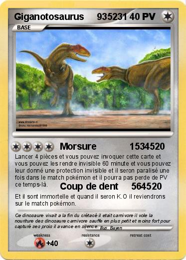 Pokemon Giganotosaurus     935231      PV