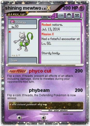 Pokemon shining mewtwo