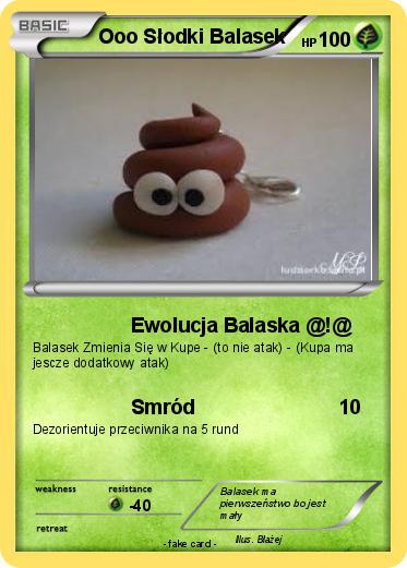 Pokemon Ooo Słodki Balasek