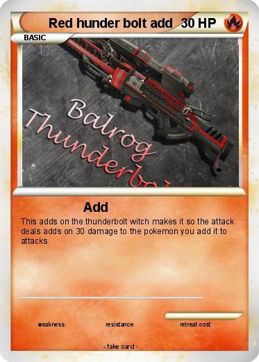 Pokemon Red hunder bolt add