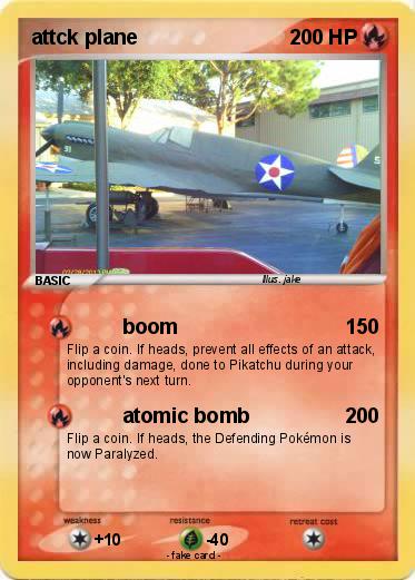 Pokemon attck plane