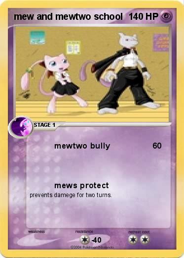 Pokemon mew and mewtwo school