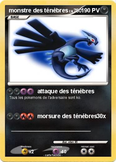 Pokemon monstre des ténèbres
